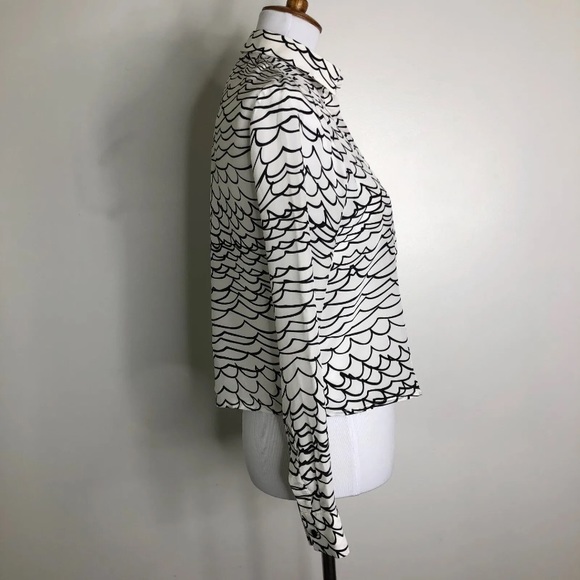 Kimora Lee Simmons Silk Blouse Open Back Sz 2 NWT - Picture 4 of 12